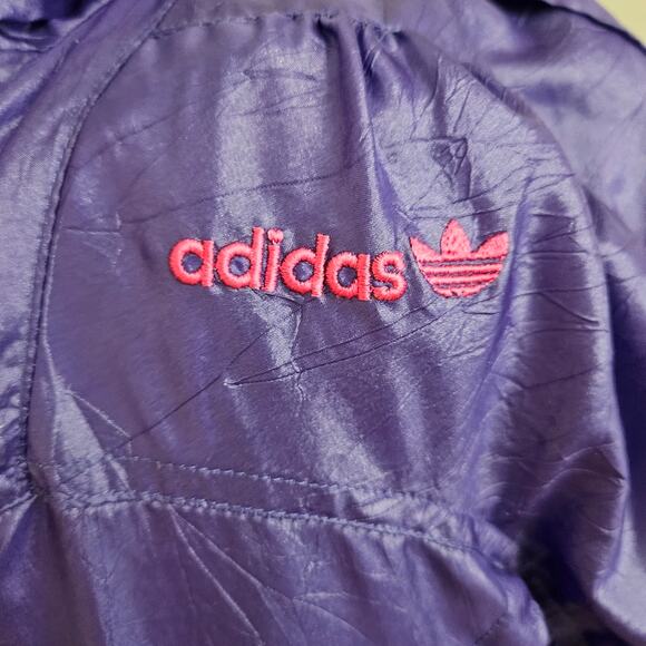 Adidas Purple Wind Breaker Athletic Purple Zip Up Jacket Size Medium - Picture 5 of 15